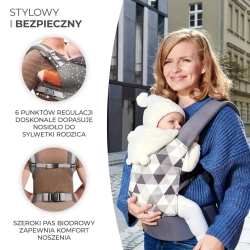 Kinderkraft nosidło NINO Confetti Denim ergonomiczne nosidełko dla dzieci